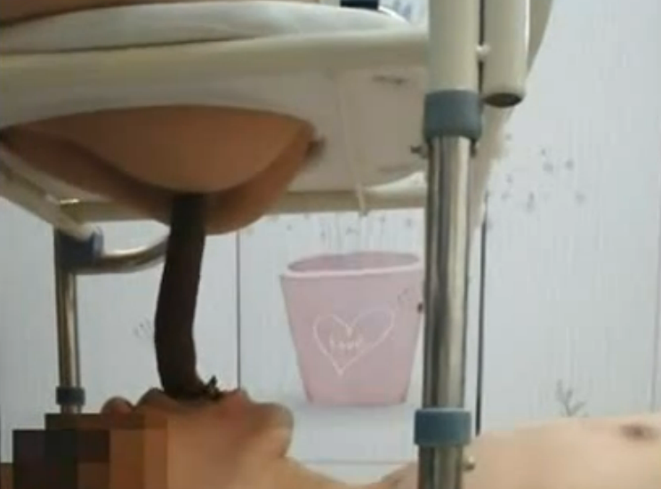 Chinese Girl Makes Big Shit on her Human Toilet
