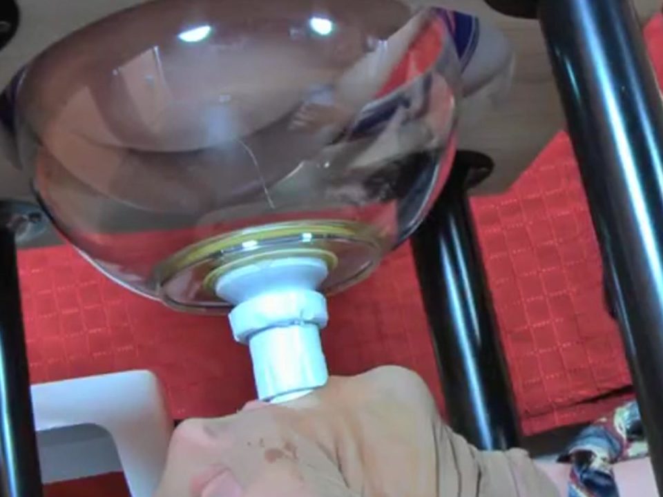 Slave Turned into Real Human Toilet with Funnel